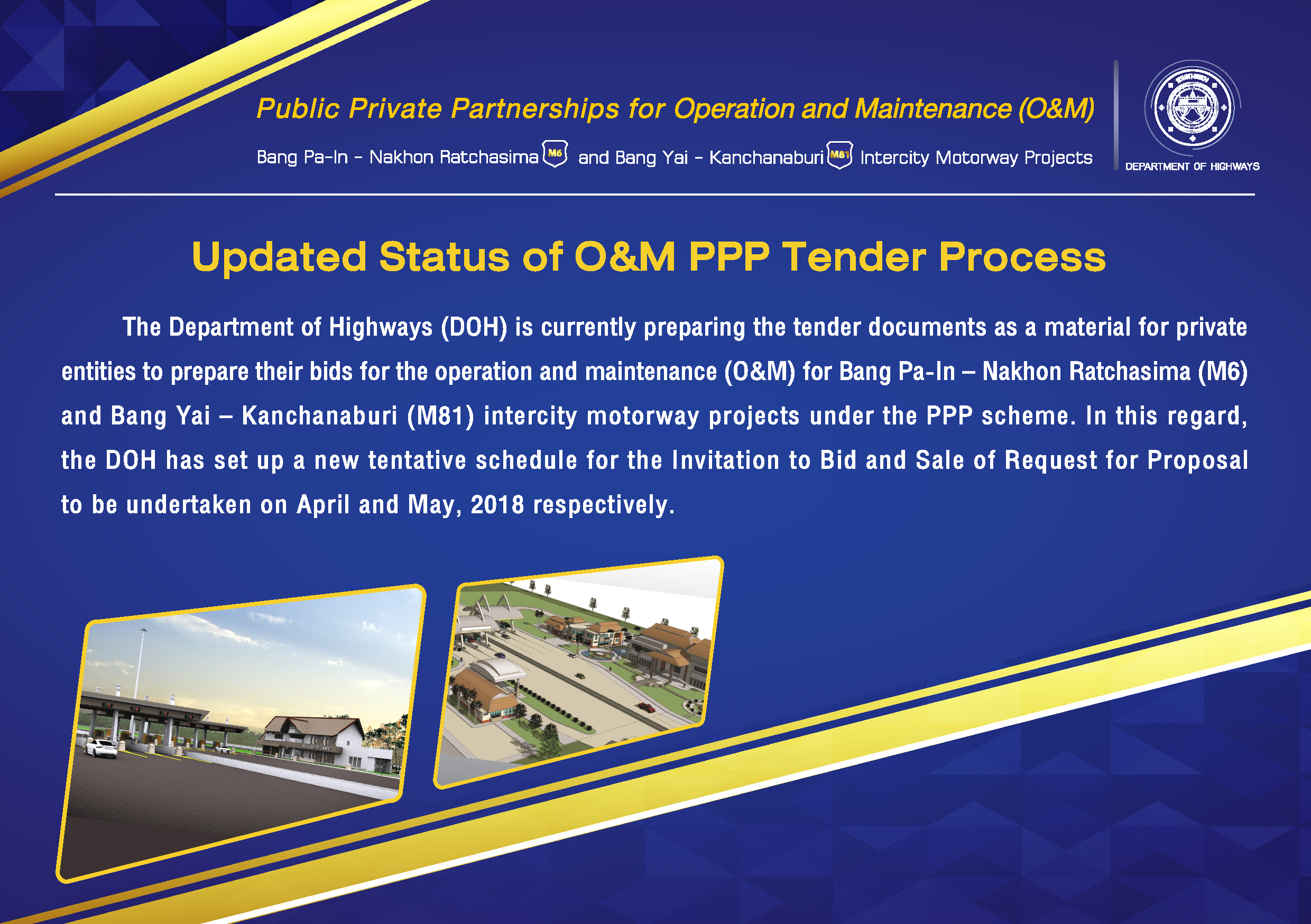 Updated Status of O&M PPP Tender Process